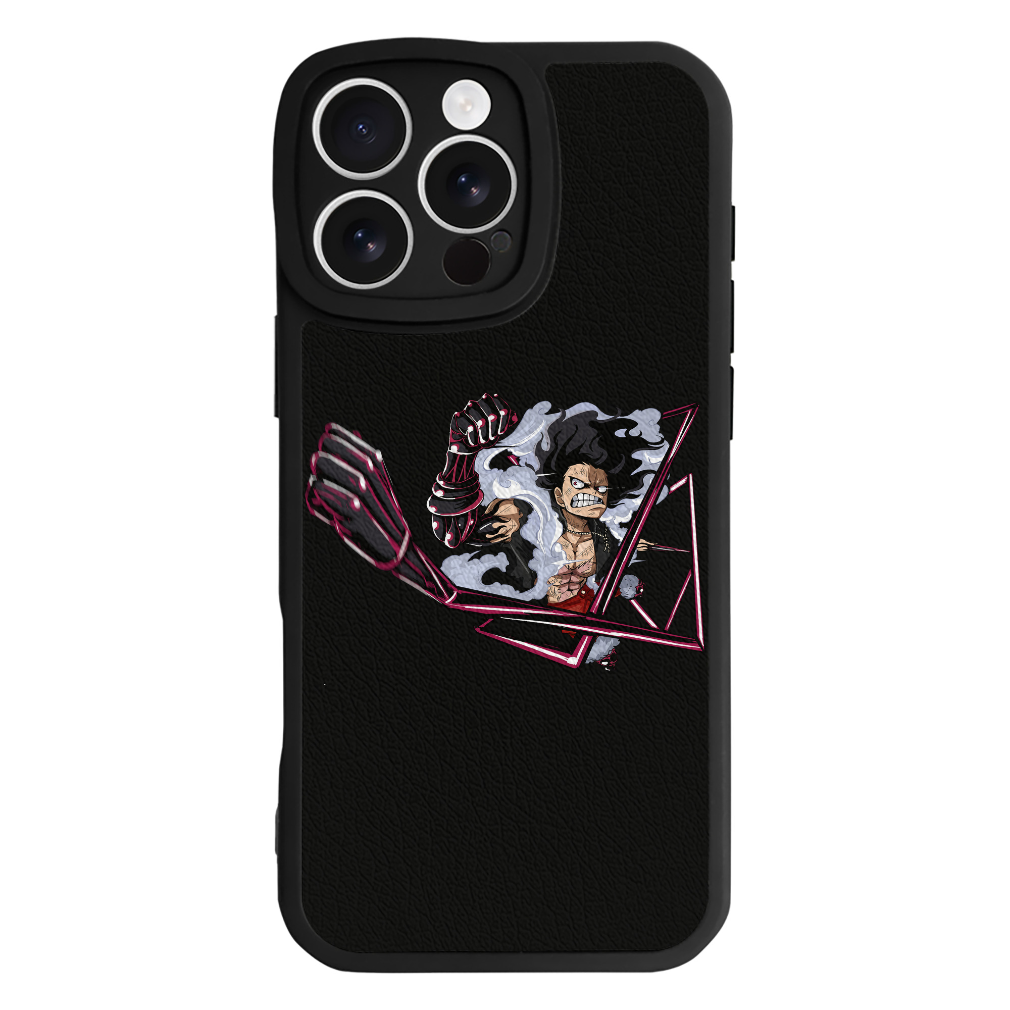 （画像用） ワンピース モンキー・D・ルフィ ONE PIECE Monkey D. Luffy 【iPhone 16シリーズ対応】シリコンスマホケース（レザー調） 材質：シリコン
